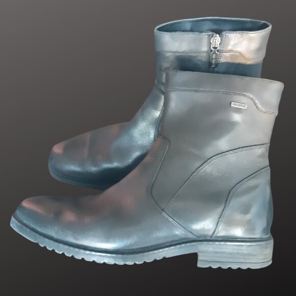 Blondo Valerio SZ 10M Men's Black Leather Short Zippered Dress Boots - Picture 2 of 16